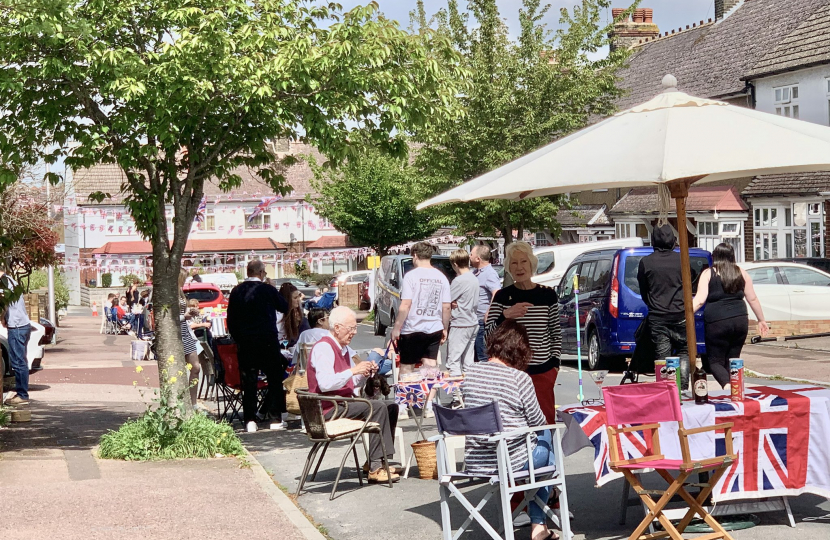 Local residents in Gillingham celebrating the coronation