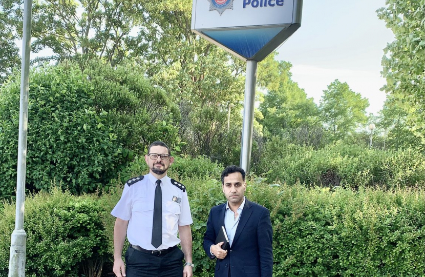 Rehman with Chief inspector Jenner, after they discussed community safety