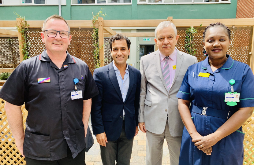 Rehman with Hospital staff