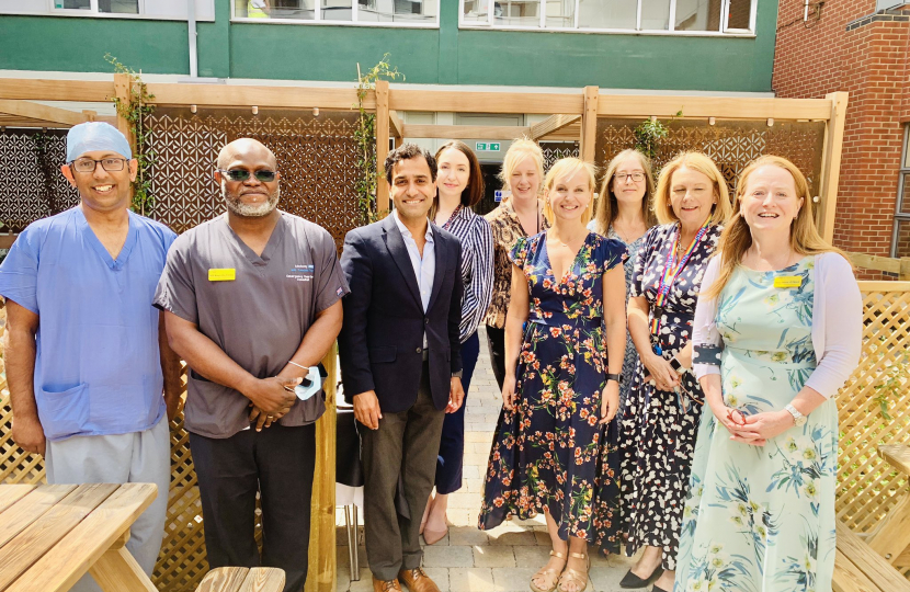 Rehman with Hospital staff