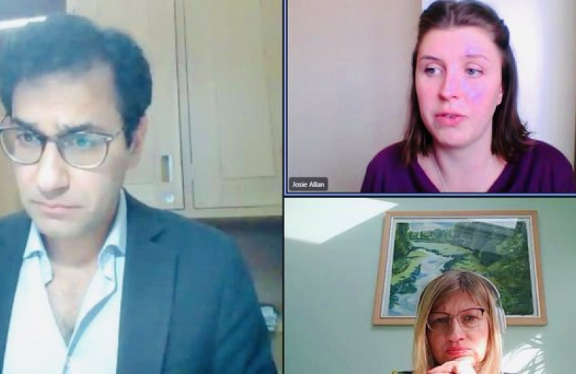 Rehman with co-secretariats of APPG on Missing Adults and Children 