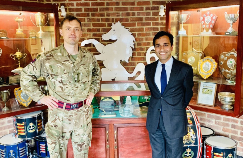 Rehman with the Commanding Officer