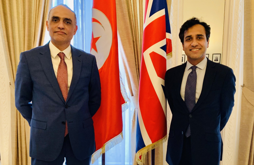 Rehman with the Ambassador