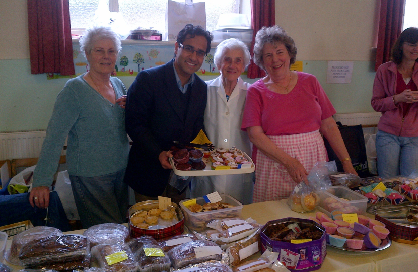 Rehman pictured at the cake stall