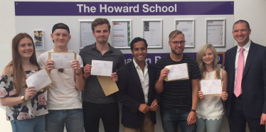  Gillingham and Rainham MP, Rehman Chishti, with staff and students at The Howard School