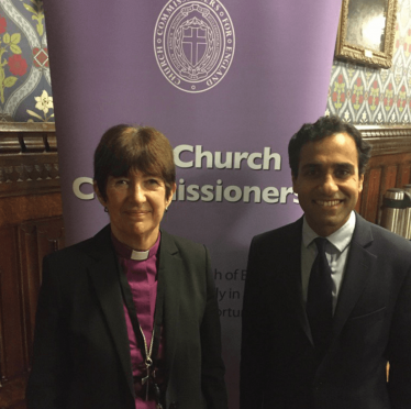 Rehman with Christine Hardman