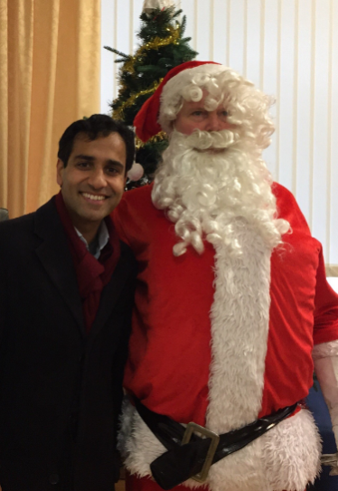 Rehman with Santa 
