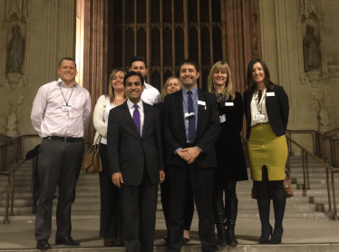 Rehman with the groups in Westminster Hall