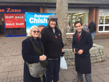Rehman at his MP street surgery