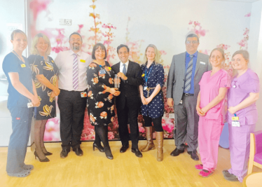 Rehman with the Maternity team