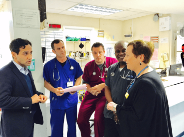 Rehman at the hospital