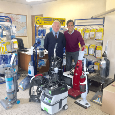 At the local business with owner Mr. Robertson