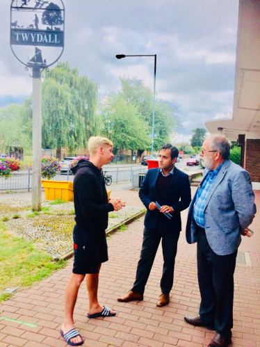 Rehman with constituents in Twydall