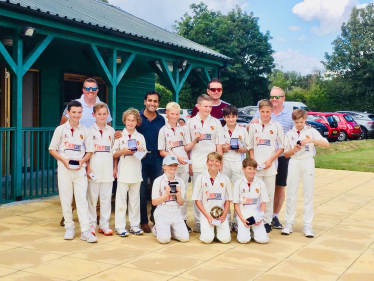 Rehman with the winning cricket team