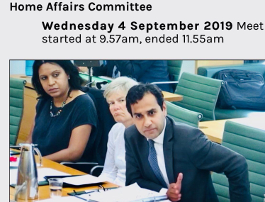 Rehman on the Home Affairs Select Committee