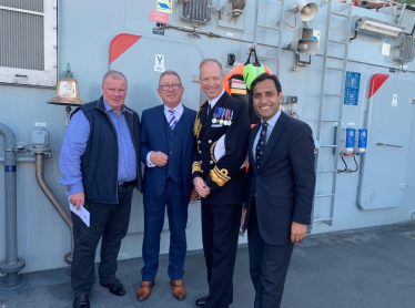 Rehman onboard HMS Medway