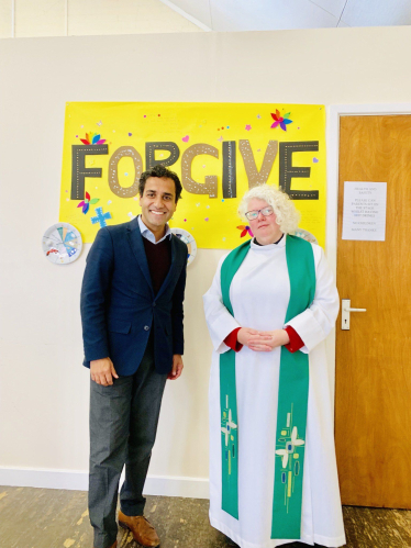Rehman with Reverend Ann Richardson