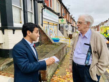 Rehman meeting a constituent