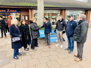 Rehman with councillors and residents