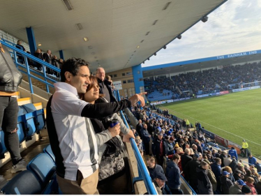 Rehman watching football at Priestfield
