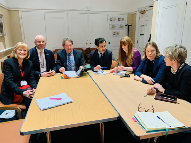Rehman with MPs and NHS England officials