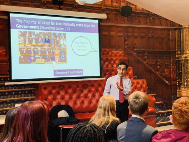 Rehman speaking to RSG pupils