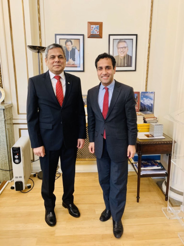 Rehman with the Pakistan High Commissioner