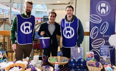 Rehman with fundraisers