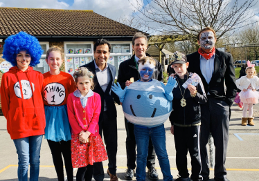 Rehman with students