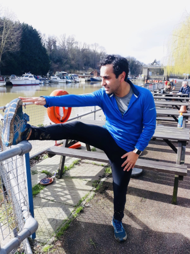 Rehman training for his marathon