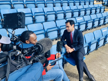 Rehman speaking to Sky News 