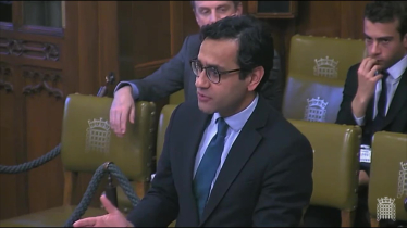 Rehman speaking in debate
