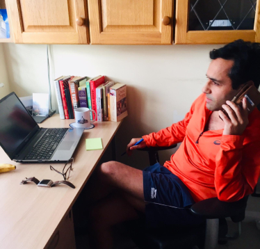 Rehman on the phone