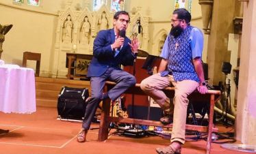 Rehman with Rev Saju