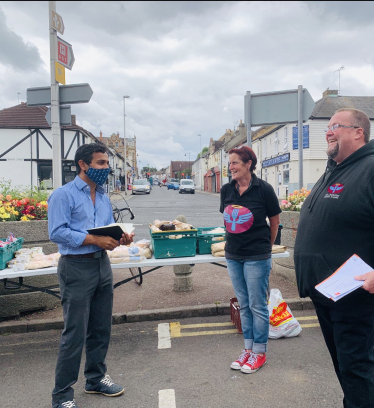 Rehman with Gillingham Street Angels founders Tracey & Neil