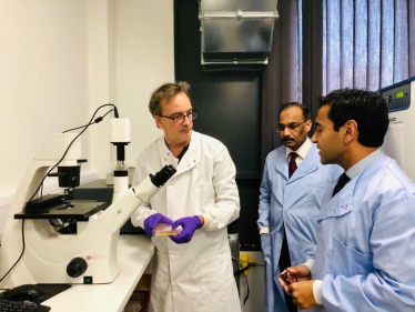 Picture taken previously of Rehman and Professor Shetty