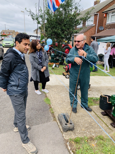 Rehman at the display