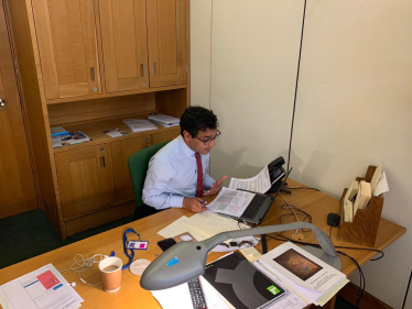 Rehman speaking at the virtual event