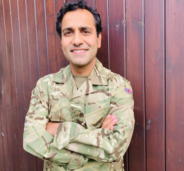 Rehman in military uniform