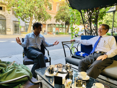 Rehman with Ambassador Brownback