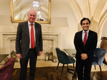 Rehman with Sir Mark