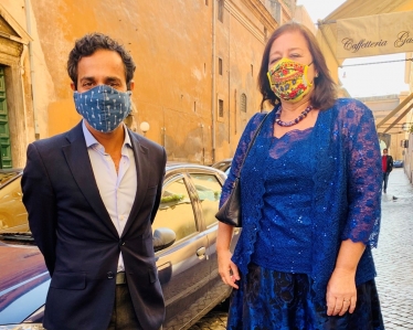 Rehman with the Dutch Ambassador