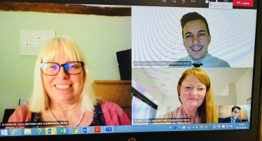 Screenshot of virtual NHS meeting