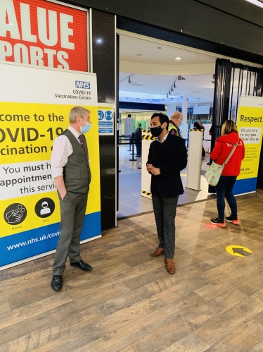 Picture of Rehman at the vaccination centre