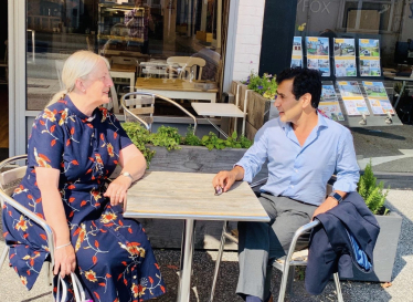 Rehman with Reverend Allen