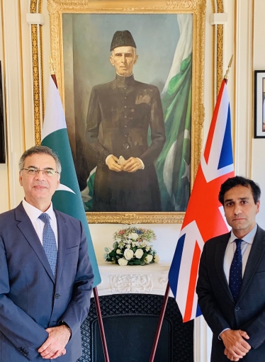 Rehman with the Pakistan High Commissioner