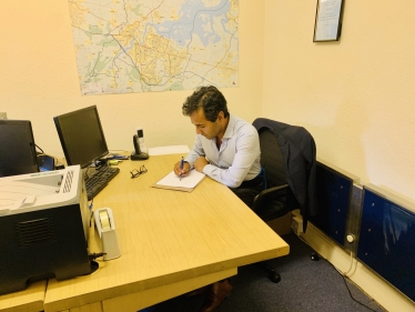 Rehman at his constituency surgery