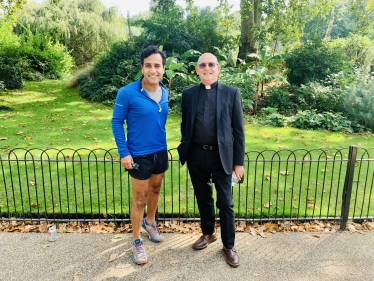 Rehman with Canon Pat Browne