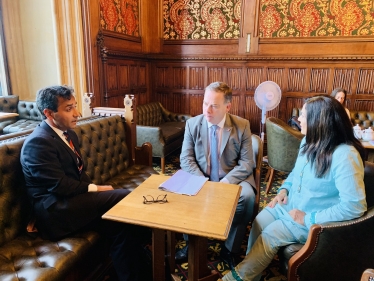 Rehman with Minister Adams & Yasmin Qureshi MP