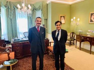 Rehman with the Saudi Ambassador